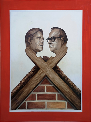 Hermann Degkwitz Schmidt Kohl BT Wahl 1980 30x40c